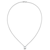 14K White Gold 2.88 Carat Lab Grown Diamond VS+ F+ Complete Letter C Single Stone Initial Necklace, 18" view 4