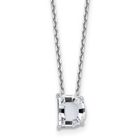 14K White Gold 2.88 Carat Lab Grown Diamond VS+ F+ Complete Letter C Single Stone Initial Necklace, 18" view 1