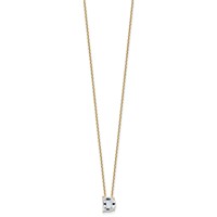 14K Yellow Gold 2.88 Carat Lab Grown Diamond VS+ F+ Complete Letter C Single Stone Initial Necklace, 18" view 2