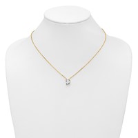 14K Yellow Gold 2.88 Carat Lab Grown Diamond VS+ F+ Complete Letter C Single Stone Initial Necklace, 18" view 3