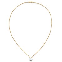 14K Yellow Gold 2.88 Carat Lab Grown Diamond VS+ F+ Complete Letter C Single Stone Initial Necklace, 18" view 4