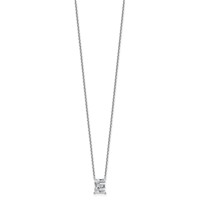 14K White Gold 1.88 Carat Lab Grown Diamond VS+ F+ Complete Letter C Single Stone Initial Necklace, 18" view 2