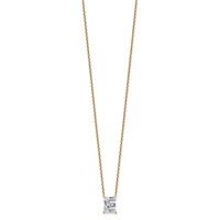 14K Yellow Gold 1.88 Carat Lab Grown Diamond VS+ F+ Complete Letter C Single Stone Initial Necklace, 18" view 2