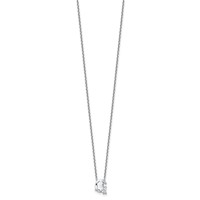 14K White Gold 2.25 Carat Lab Grown Diamond VS+ F+ Complete Letter G Single Stone Initial Necklace, 18" view 2