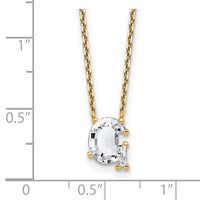 14K Yellow Gold 2.25 Carat Lab Grown Diamond VS+ F+ Complete Letter G Single Stone Initial Necklace, 18" view 3