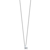 14K White Gold 1.62 Carat Lab Grown Diamond VS+ F+ Complete Letter L Single Stone Initial Necklace, 18" view 2