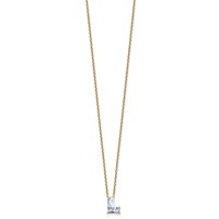 14K Yellow Gold 1.62 Carat Lab Grown Diamond VS+ F+ Complete Letter L Single Stone Initial Necklace, 18" view 2