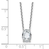 14K White Gold 1.88 Carat Lab Grown Diamond VS+ F+ Complete Letter O Single Stone Initial Necklace, 18" view 3