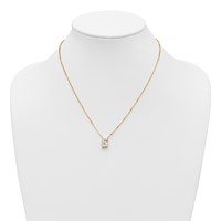 14K Yellow Gold 1.62 Carat Lab Grown Diamond VS+ F+ Complete Letter S Single Stone Initial Necklace, 18" view 3
