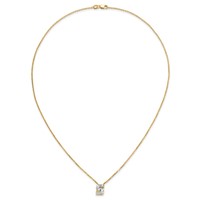 14K Yellow Gold 1.62 Carat Lab Grown Diamond VS+ F+ Complete Letter S Single Stone Initial Necklace, 18" view 4