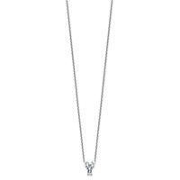 14K White Gold 1.75 Carat Lab Grown Diamond VS+ F+ Complete Letter Y Single Stone Initial Necklace, 18" view 2