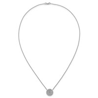 14K White Gold 0.75 ctw Lab Grown Diamond VS+ F+ Heart Cluster Necklace view 4