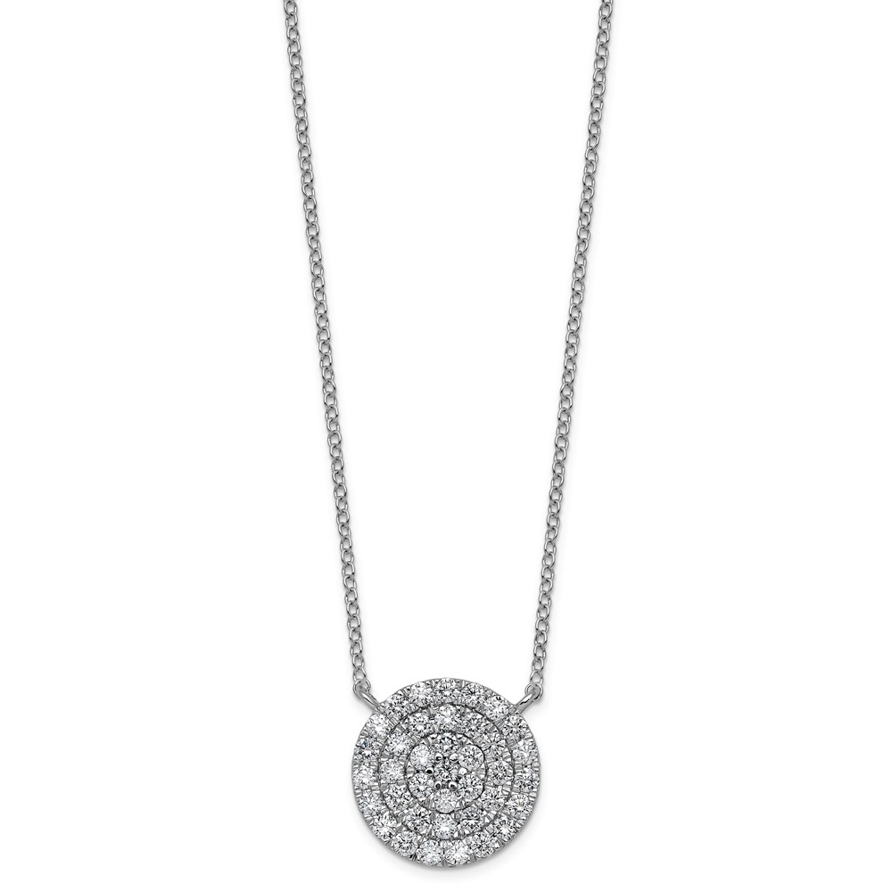 14K White Gold 0.75 ctw Lab Grown Diamond VS+ F+ Heart Cluster Necklace