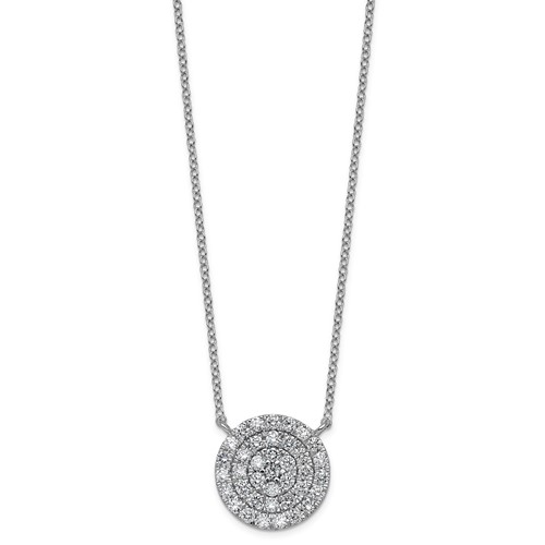 14K White Gold 0.75 ctw Lab Grown Diamond VS+ F+ Heart Cluster Necklace