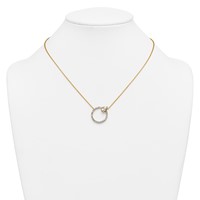 True Origin 14K Yellow Gold 2 Carat Lab Grown Diamond VS+ F+ Complete Pear Bezel-Set Eternity Necklace view 3