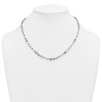 True Origin 14K White Gold 25.12 Carat Lab Grown Diamond VS+ F+ Complete Mixed Bezel-Set Necklace view 3
