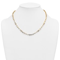True Origin 14K Yellow Gold 25.12 Carat Lab Grown Diamond VS+ F+ Complete Mixed Bezel-Set Necklace view 3