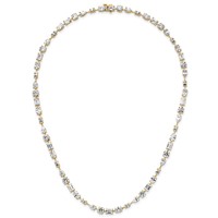 True Origin 14K Yellow Gold 25.12 Carat Lab Grown Diamond VS+ F+ Complete Mixed Bezel-Set Necklace view 4