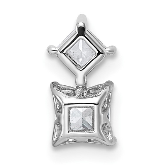 14kw 3/4ct Lab Grown Dia VS+ F+ Complete Princess Pendant