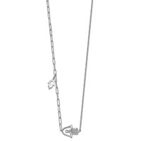 14K White Gold Lab Grown Dia VS+ F+ Chamseh Complete Necklace view 2