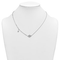 14K White Gold Lab Grown Dia VS+ F+ Chamseh Complete Necklace view 3