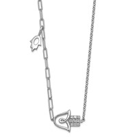 14K White Gold Lab Grown Dia VS+ F+ Chamseh Complete Necklace view 1