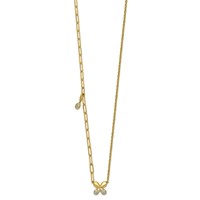 14K Yellow Gold Lab Grown Dia VS+ F+ Butterfly Complete Necklace view 2