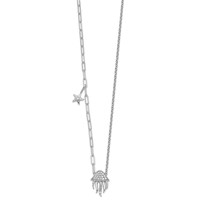 14K White Gold Lab Grown Dia VS+ F+ Jellyfish & Starfish Complete Necklace view 2