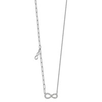 14K White Gold Lab Grown Dia VS+ F+ Infinity Complete Necklace view 2
