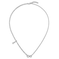 14K White Gold Lab Grown Dia VS+ F+ Infinity Complete Necklace view 4