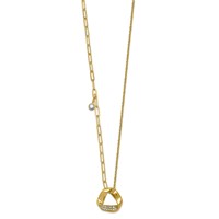 14K Yellow Gold Lab Grown Dia VS+ F+ Fashion Complete Slide Necklace view 2