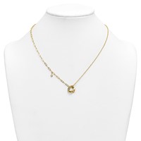 14K Yellow Gold Lab Grown Dia VS+ F+ Fashion Complete Slide Necklace view 3