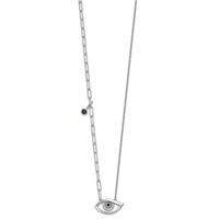 14K White Gold Lab Grown Dia VS+ F+ Evil Eye Complete Necklace view 2