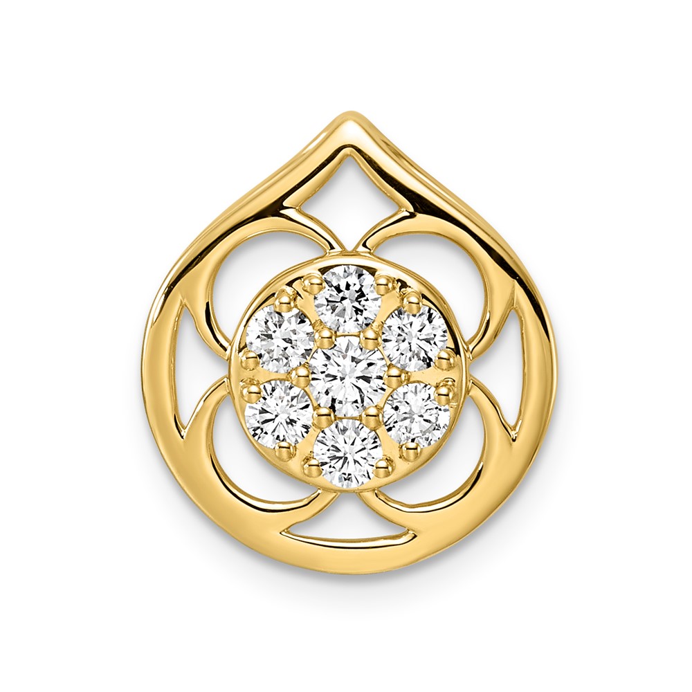 14K Yellow Gold Lab Grown Diamond VS+ F+ Fashion Pendant