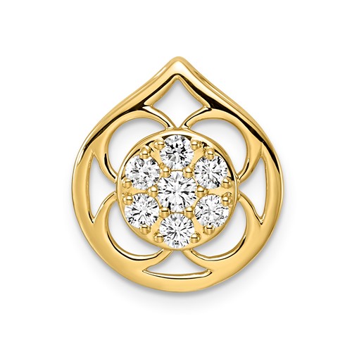 14K Yellow Gold Lab Grown Diamond VS+ F+ Fashion Pendant