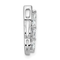 14K White Gold Lab Grown Diamond VS+ F+ 3-stone Fashion Pendant view 2