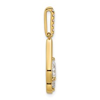 14K Yellow Gold Lab Grown Diamond VS+ F+ Fashion Pendant view 2