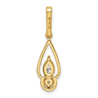 14K Yellow Gold Lab Grown Diamond VS+ F+ Fashion Pendant view 3