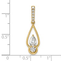 14K Yellow Gold Lab Grown Diamond VS+ F+ Fashion Pendant view 4