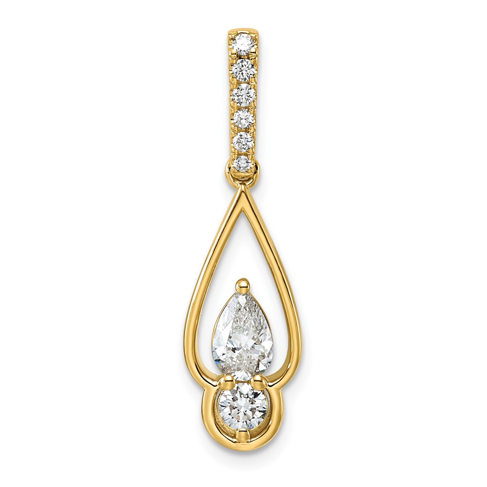 14K Yellow Gold Lab Grown Diamond VS+ F+ Fashion Pendant