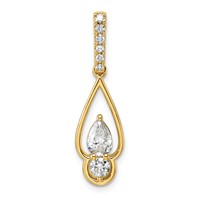 14K Yellow Gold Lab Grown Diamond VS+ F+ Fashion Pendant view 1