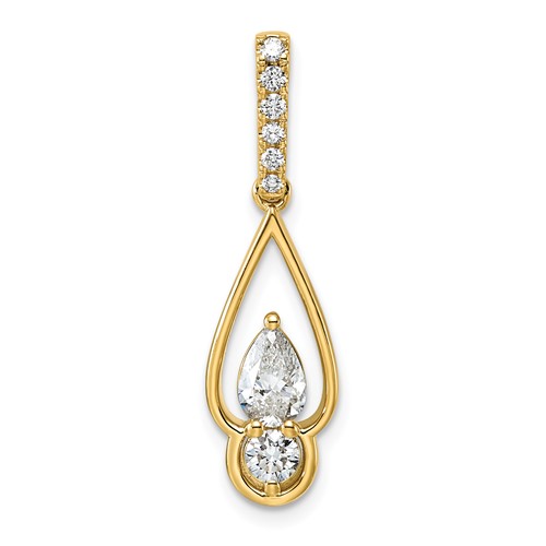 14K Yellow Gold Lab Grown Diamond VS+ F+ Fashion Pendant