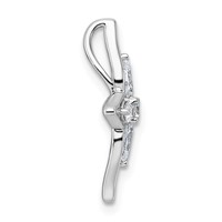 14K White Gold Lab Grown Diamond VS+ F+ Fashion Pendant view 2