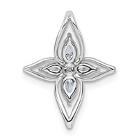 14K White Gold Lab Grown Diamond VS+ F+ Fashion Pendant view 3