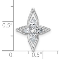14K White Gold Lab Grown Diamond VS+ F+ Fashion Pendant view 4