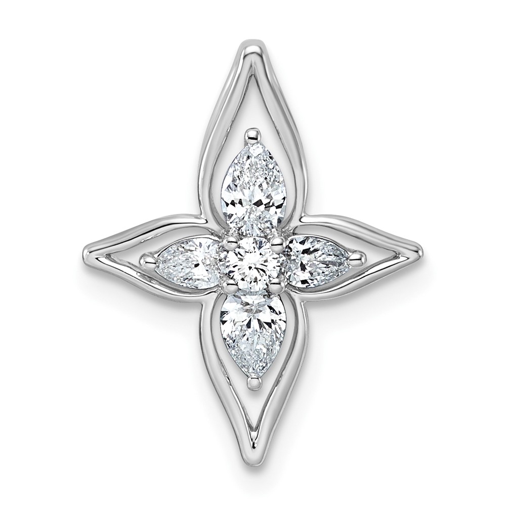 14K White Gold Lab Grown Diamond VS+ F+ Fashion Pendant