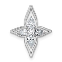 14K White Gold Lab Grown Diamond VS+ F+ Fashion Pendant view 1