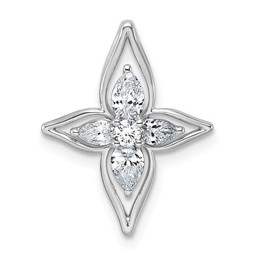 14K White Gold Lab Grown Diamond VS+ F+ Fashion Pendant