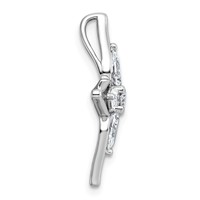 14K White Gold Lab Grown Diamond VS+ F+ Fashion Pendant view 2