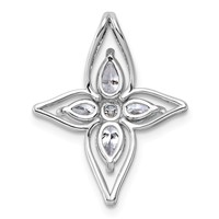 14K White Gold Lab Grown Diamond VS+ F+ Fashion Pendant view 3